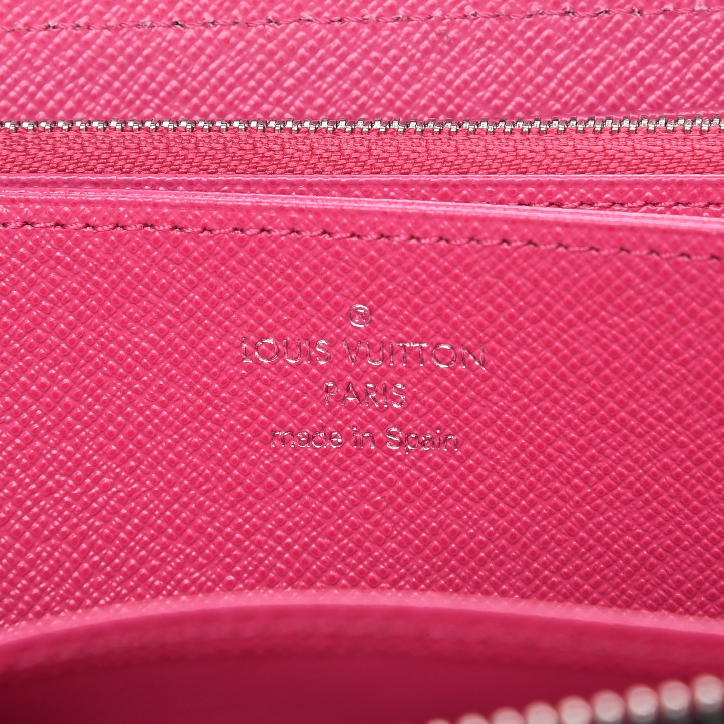 Epi Zippy Wallet Black Hot Pink