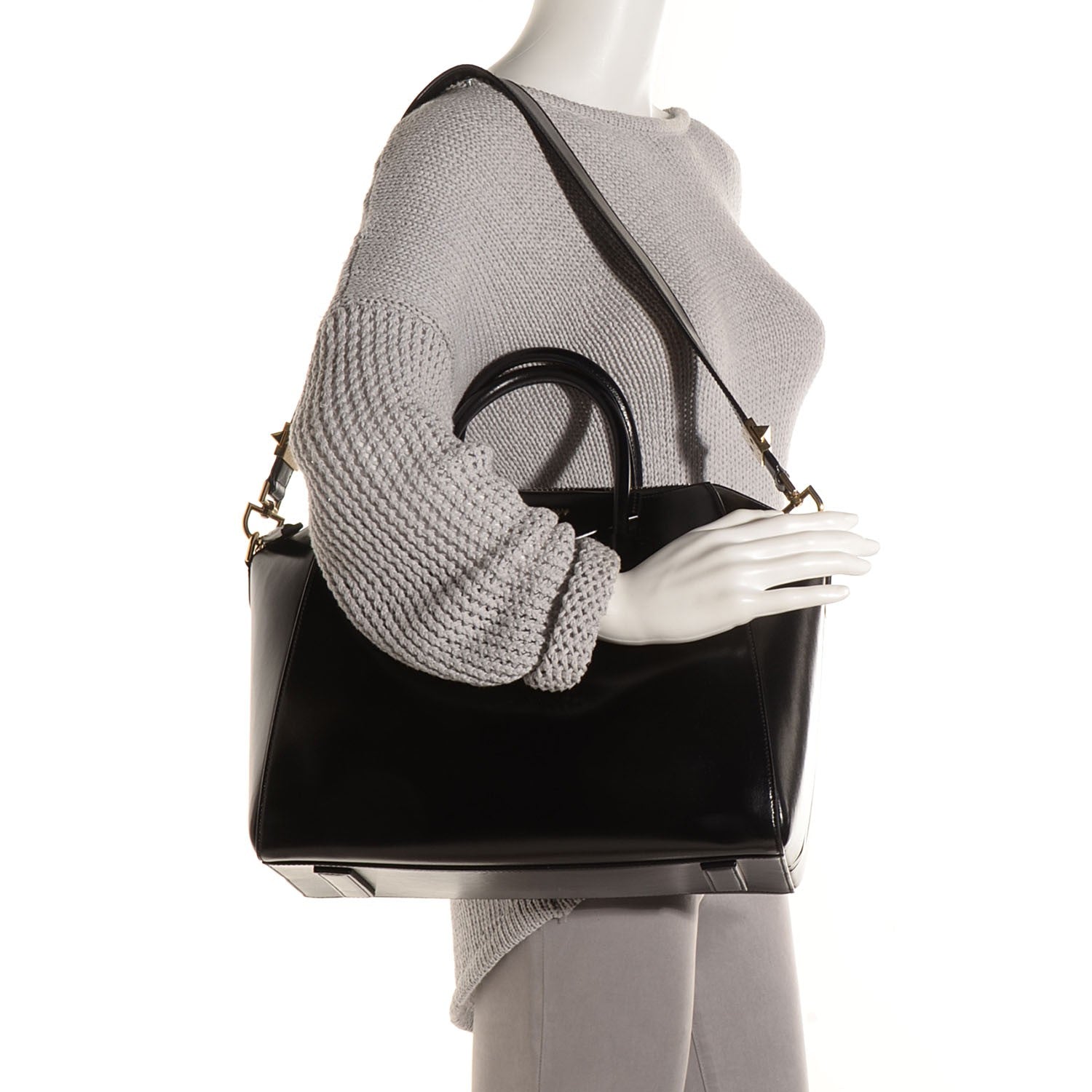 Givenchy Shiny Lord Calfskin Medium Antigona Black 2 of 11