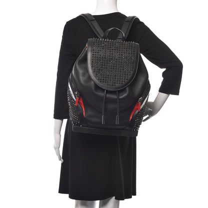 Christian Louboutin Calfskin Spiked Small Explorafunk Backpack Black 2 of 12