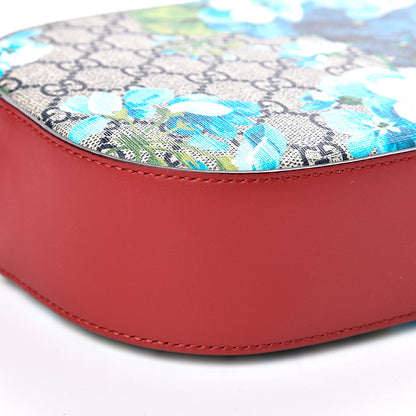 Gucci GG Supreme Monogram Blooms Mini Chain Shoulder Bag Beige Blue Navy Hibiscus Red 8 of 10