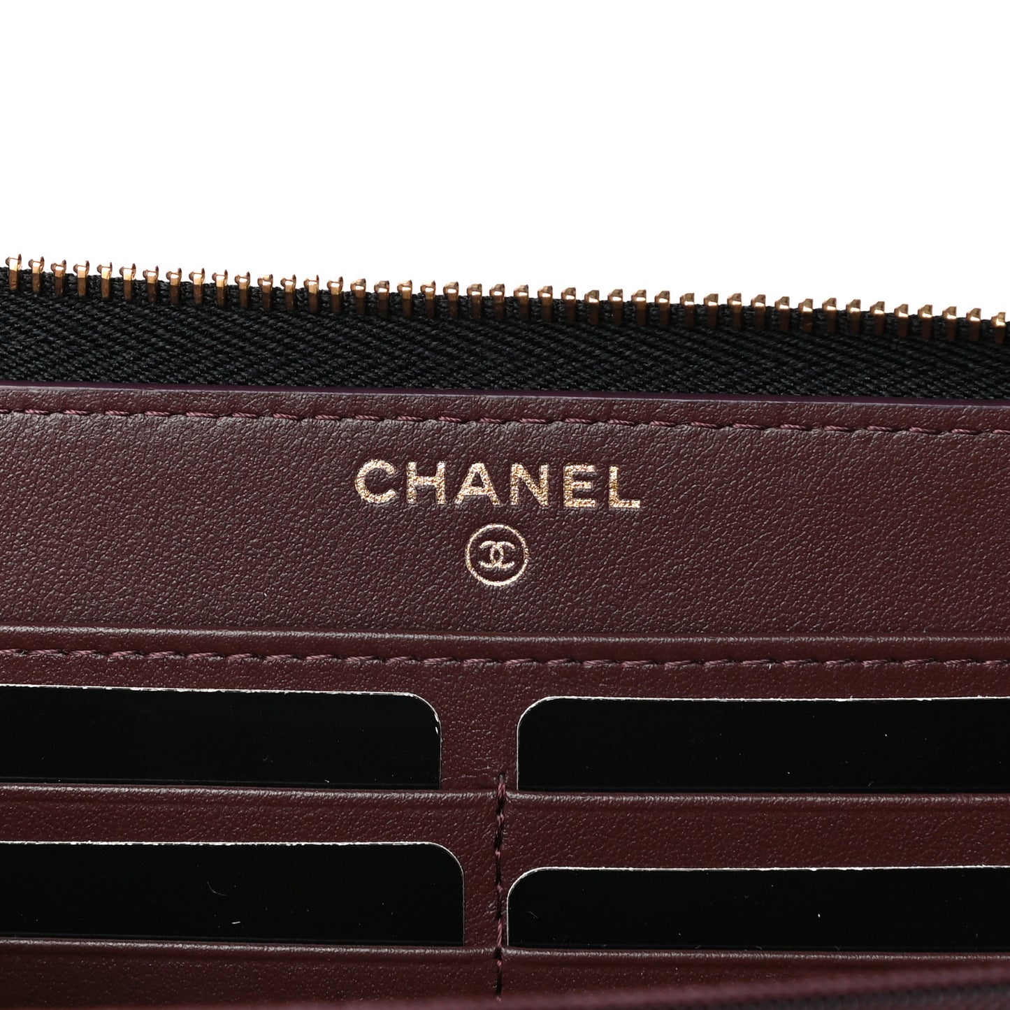 Caviar Quilted Large Gusset Zip Around Wallet Black