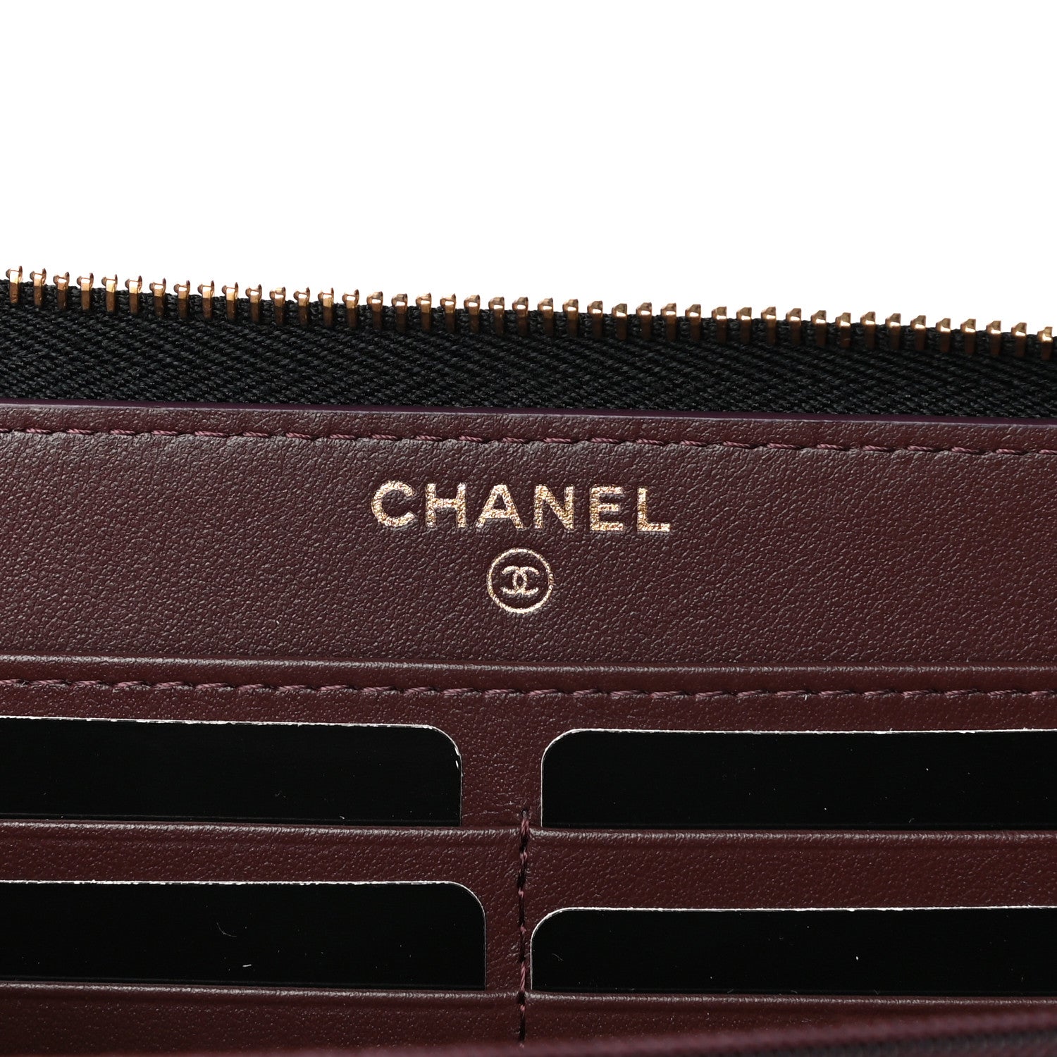 Chanel Caviar Quilted Large Gusset Zip Around Wallet Black 7 of 8