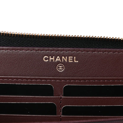 Chanel Caviar Quilted Large Gusset Zip Around Wallet Black 7 of 8