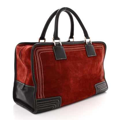 Loewe Suede Amazona 36 Burgundy 3 of 13