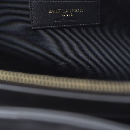 Saint Laurent Grain De Poudre Matelasse Chevron Monogram Shopping Bag Fog 12 of 17