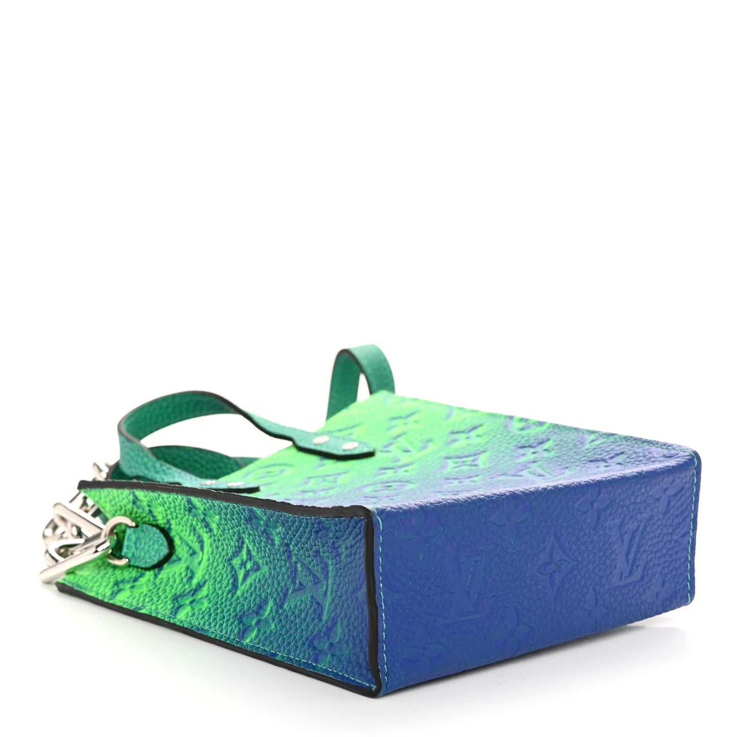 Taurillon Illusion Sac Plat XS Bleu Vert