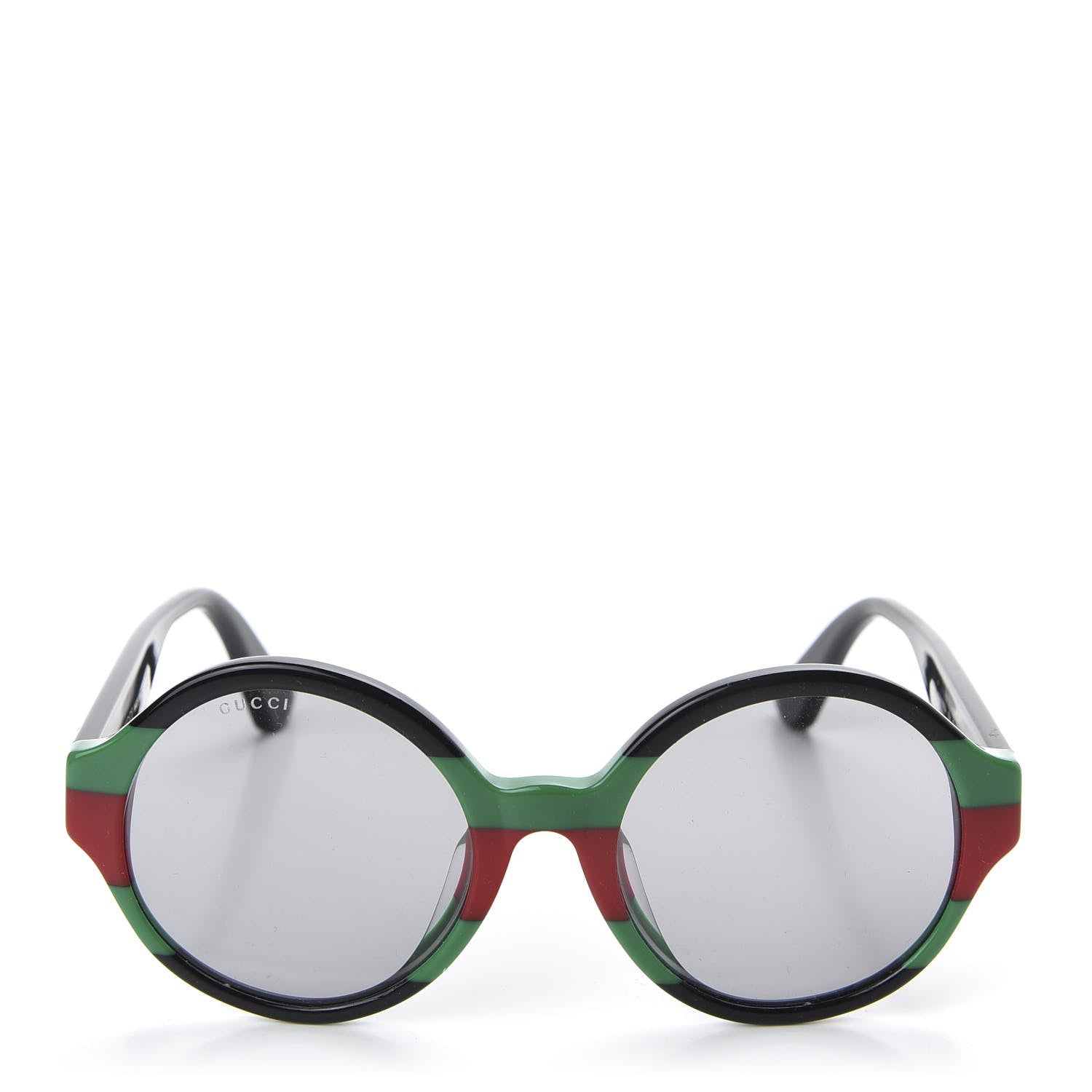 Gucci Round Web Sunglasses GG0280SA Black Green 2 of 8
