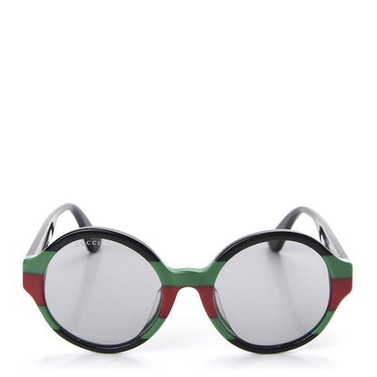 Gucci Round Web Sunglasses GG0280SA Black Green 2 of 8