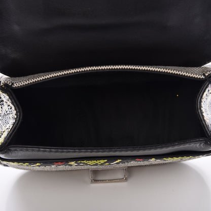 Proenza Schouler Canvas Ayers Calfskin Tiny Kent Shoulder Bag Black White 5 of 7
