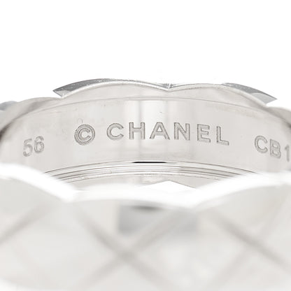 Chanel 18K White Gold Small Coco Crush Ring 56 7.5 6 of 7