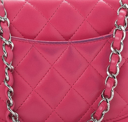 Chanel Lambskin Quilted Mini Rectangular Flap Pink 4 of 10