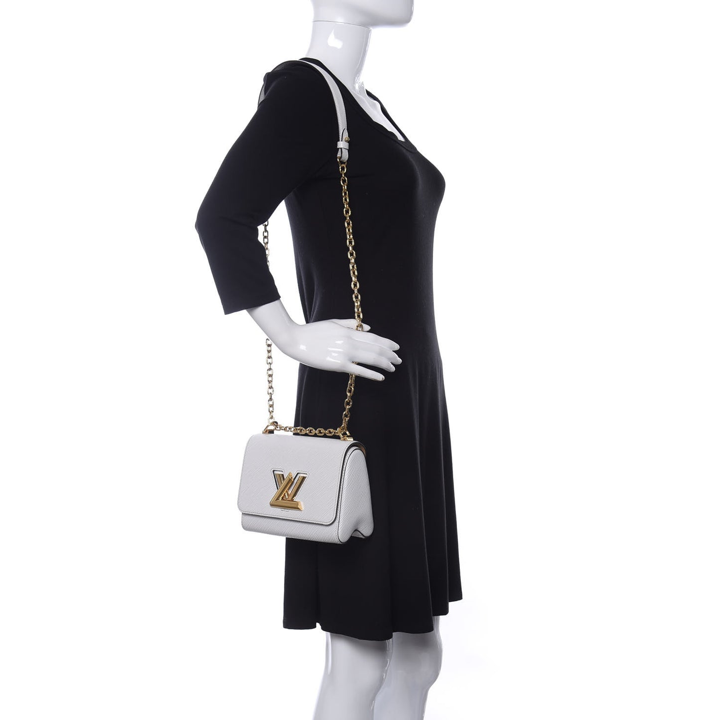 Epi Twist Shoulder Bag White