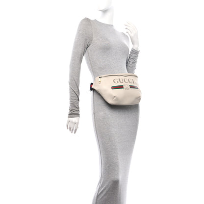 Gucci Grained Calfskin Logo Belt Bag White 2 of 12