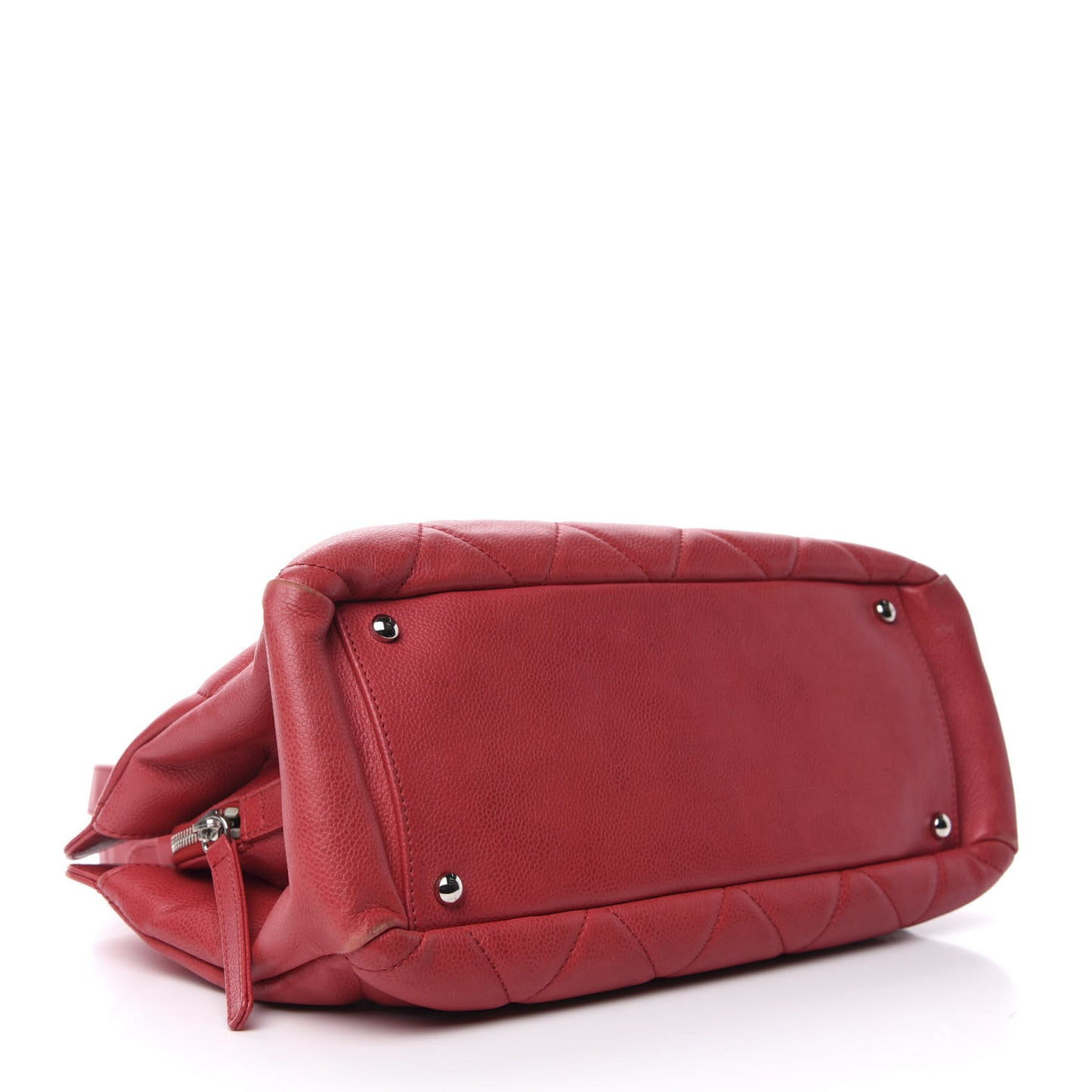 Soft Caviar Quilted CC Timeless Tote Red