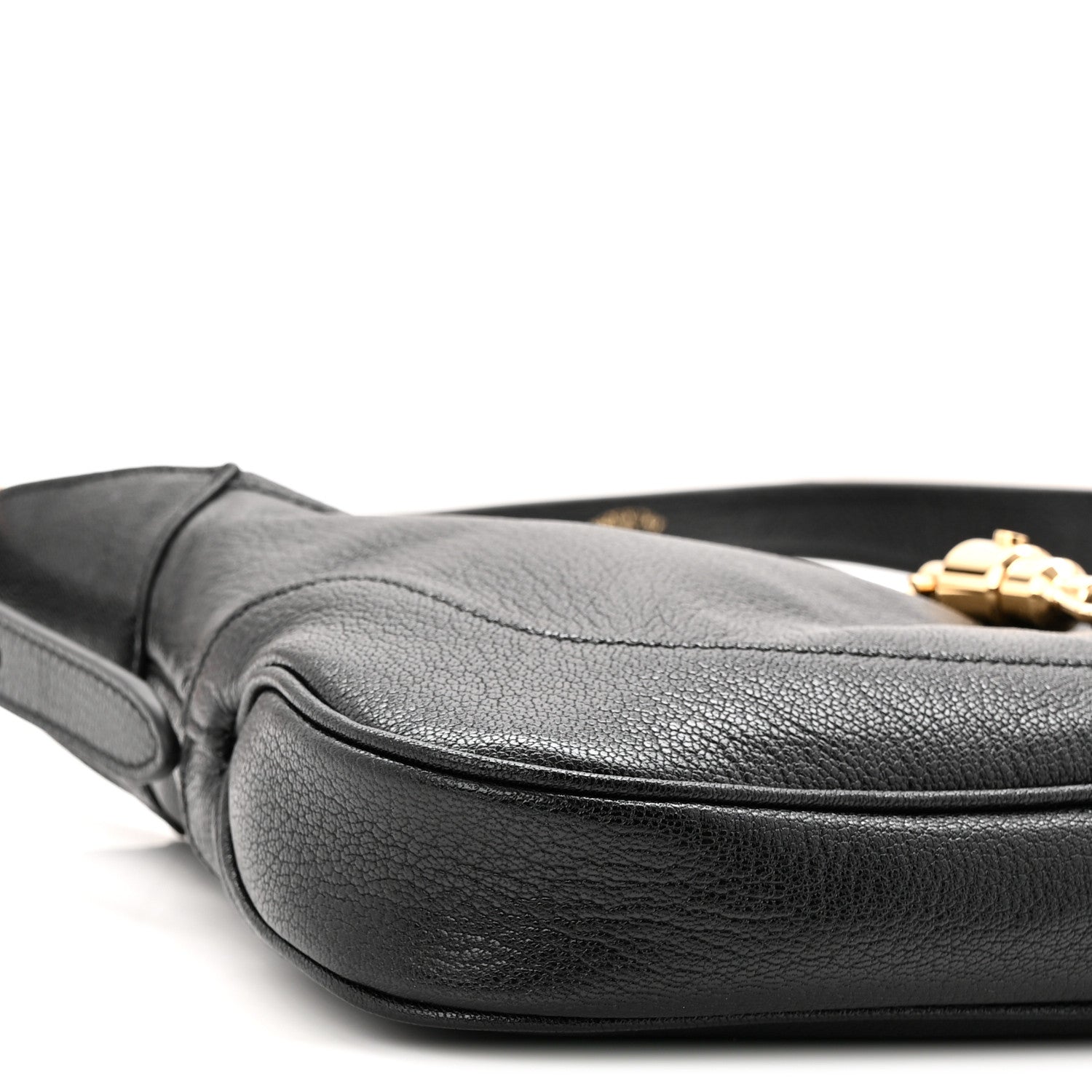 Gucci Goatskin Medium Slim Jackie Shoulder Bag Black 1867610