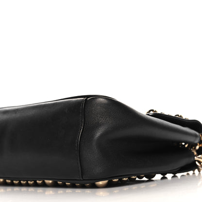 Dolce & Gabbana Calfskin Lucia Studded Chain Shoulder Bag Black 9 of 9