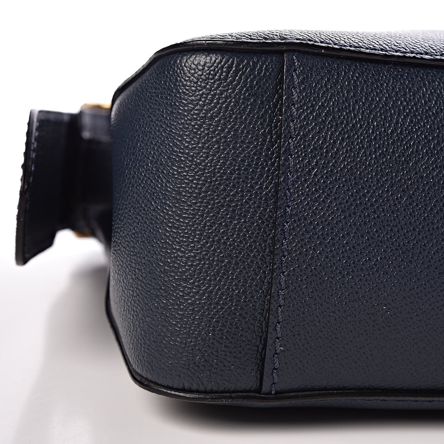 Soft Grain Calfskin House Check Small Helmsley Crossbody Blue Carbon