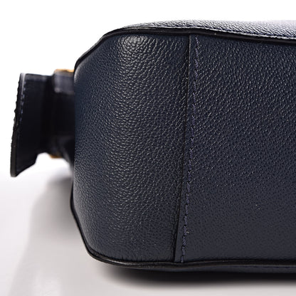 Burberry Soft Grain Calfskin House Check Small Helmsley Crossbody Blue Carbon 9 of 10