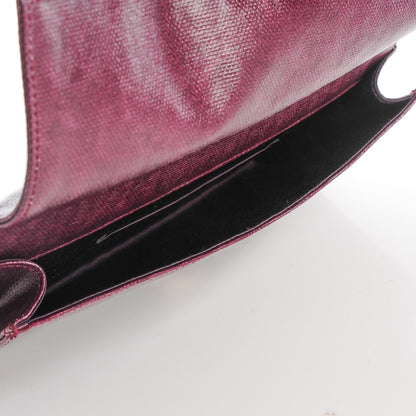 Saint Laurent Textured Calfskin Small Belle De Jour Clutch Purple 7 of 7