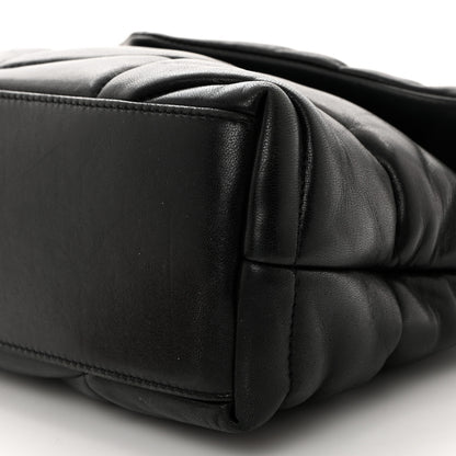 Saint Laurent Lambskin Quilted Monogram Monochrome Small Loulou Puffer Chain Satchel Black 10 of 10