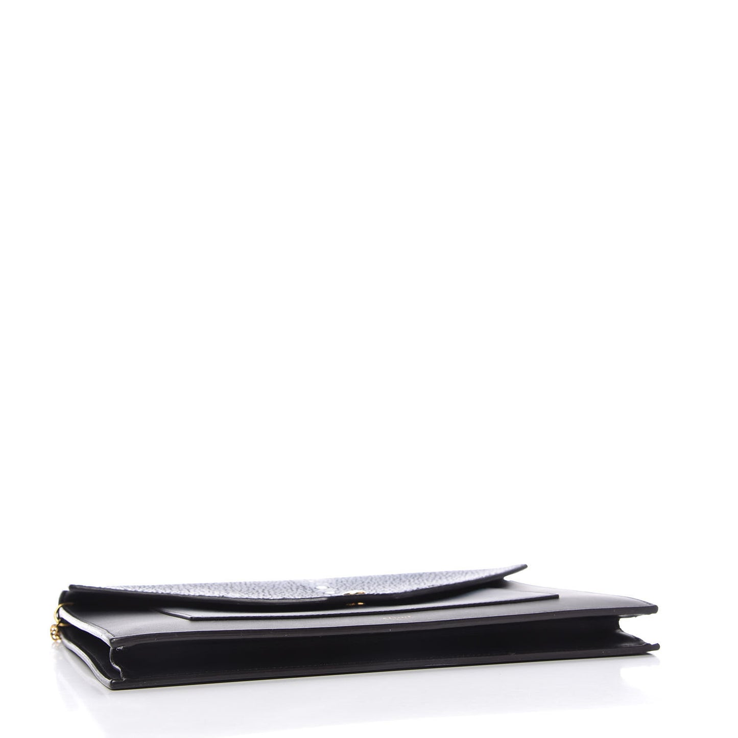 Stingray Calfskin Clutch on a Chain Navy