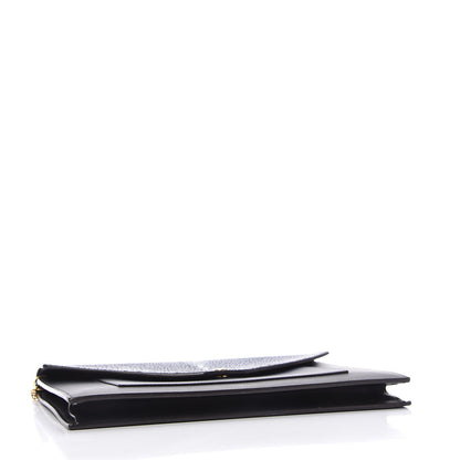 Celine Stingray Calfskin Clutch on a Chain Navy 4 of 9