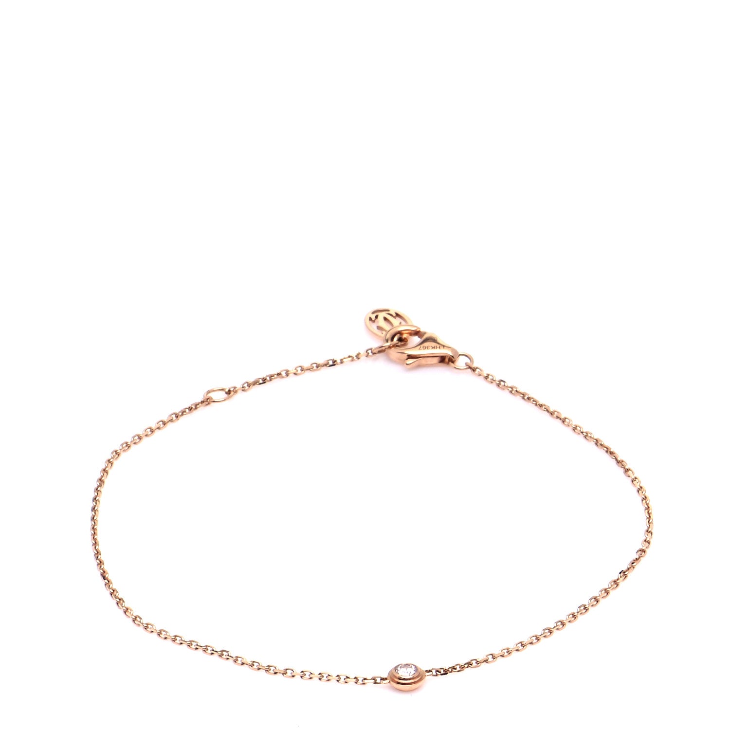 Cartier 18K Pink Gold Diamond XS D'Amour Bracelet 1 of 7