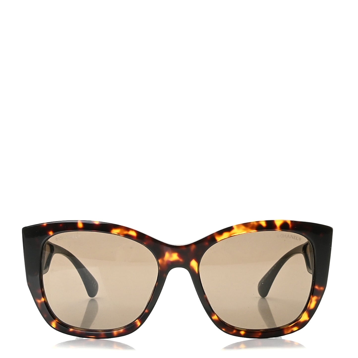 Acetate 18K White Gold Butterfly Sunglasses 5429 Dark Tortoise