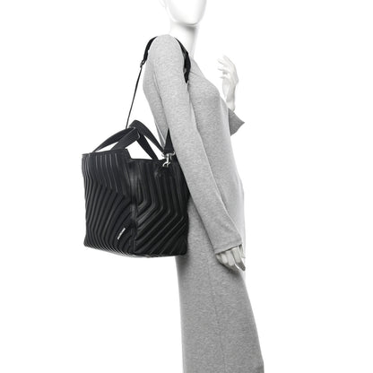 Balenciaga Grained Calfskin Embossed Car East West Tote Black 2 of 10