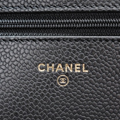 Chanel Caviar Quilted Wallet On Chain WOC Black 6 of 9