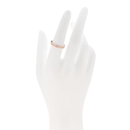 Cartier 18K Pink Gold Diamond 2.6mm LOVE Paved Band Ring 53 6.5 2 of 5