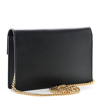 Fendi Vitello Cruise F is Fendi Medium Envelope Wallet on Chain Black 3 of 13