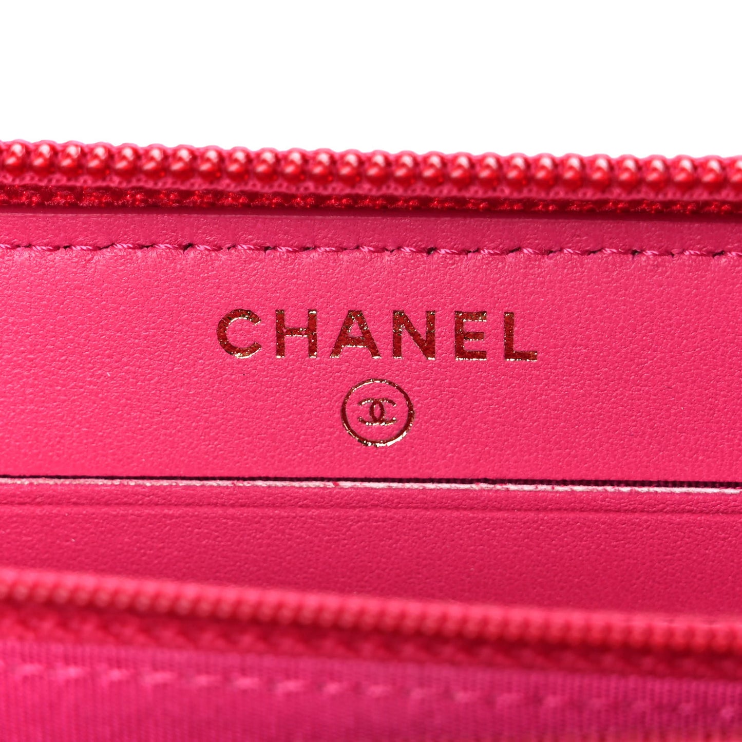 Lambskin Quilted Small Boy Zip Around Wallet Pink