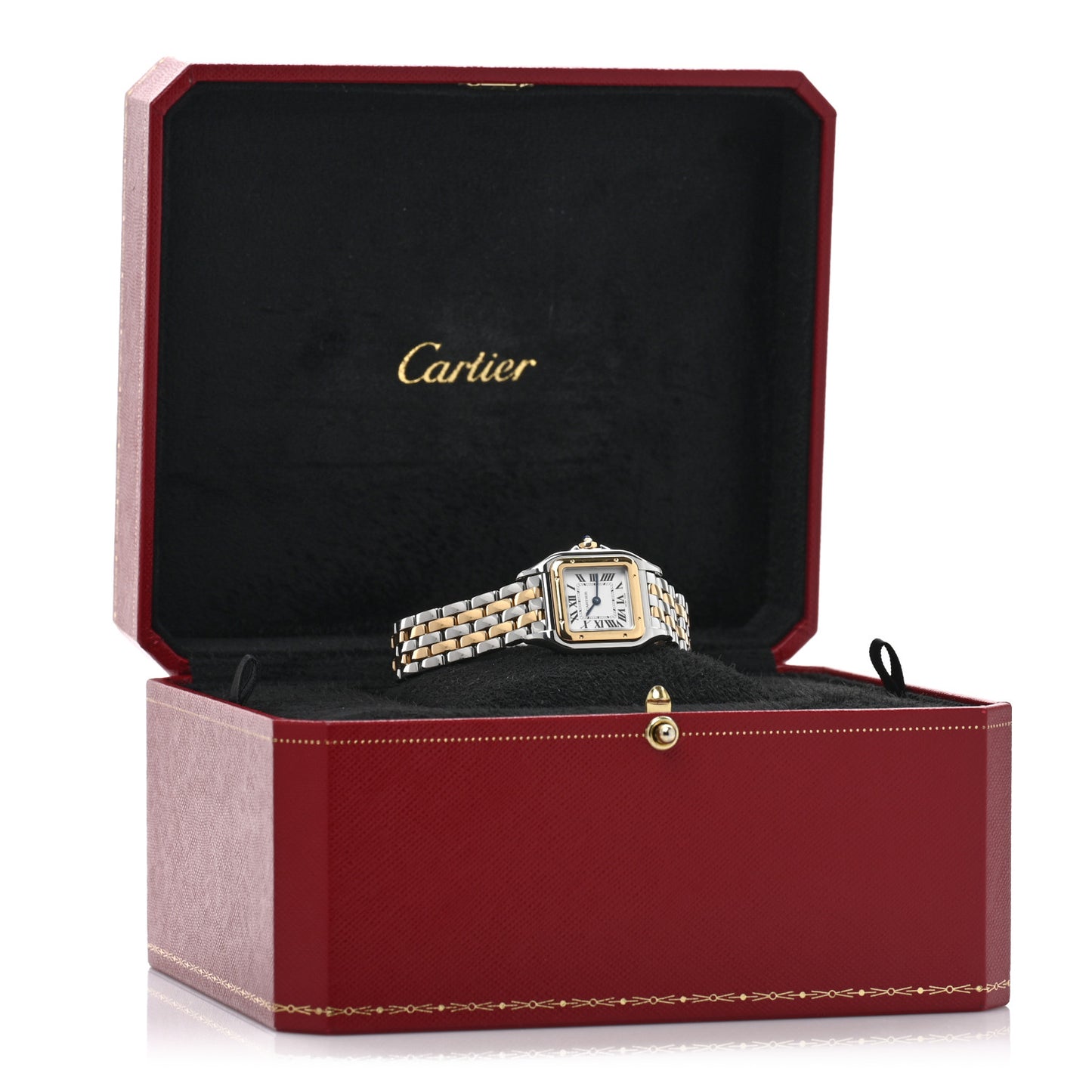 Stainless Steel 18K Yellow Gold 22mm Panthere Quartz Watch