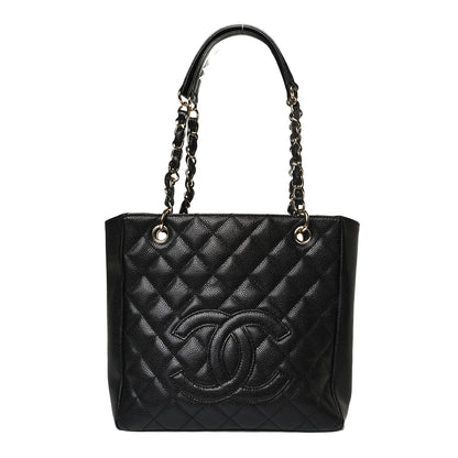 Chanel Caviar Quilted Petit Shopping Tote PST Black 1 of 15