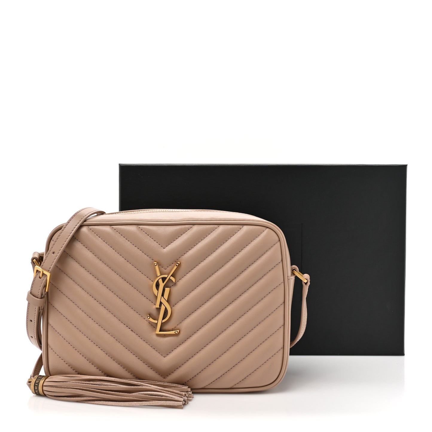 Calfskin Matelasse Monogram Lou Camera Bag Dark Latte