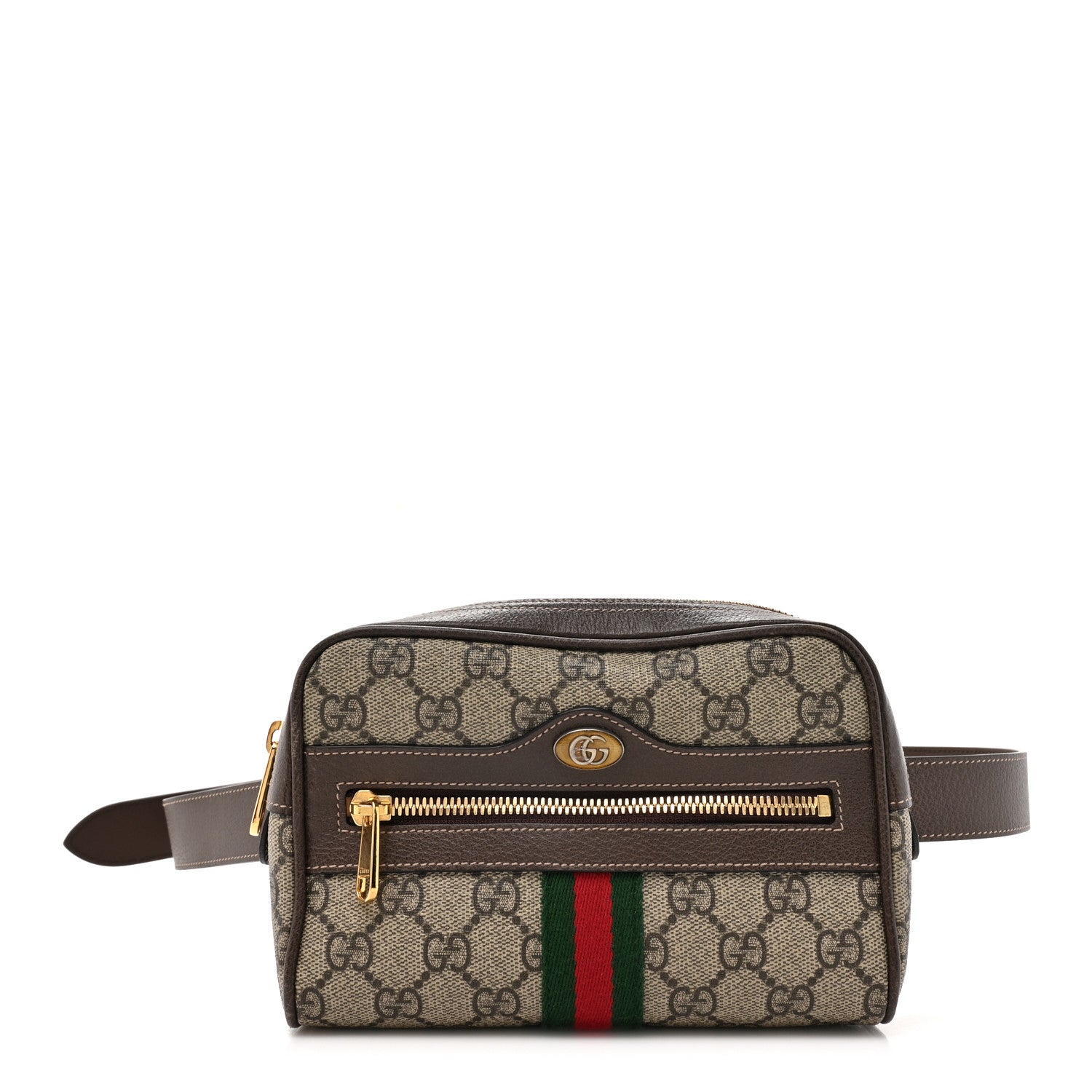 Gucci GG Supreme Monogram Small Ophidia Belt Bag 105 42 Dark Brown 1 of 10