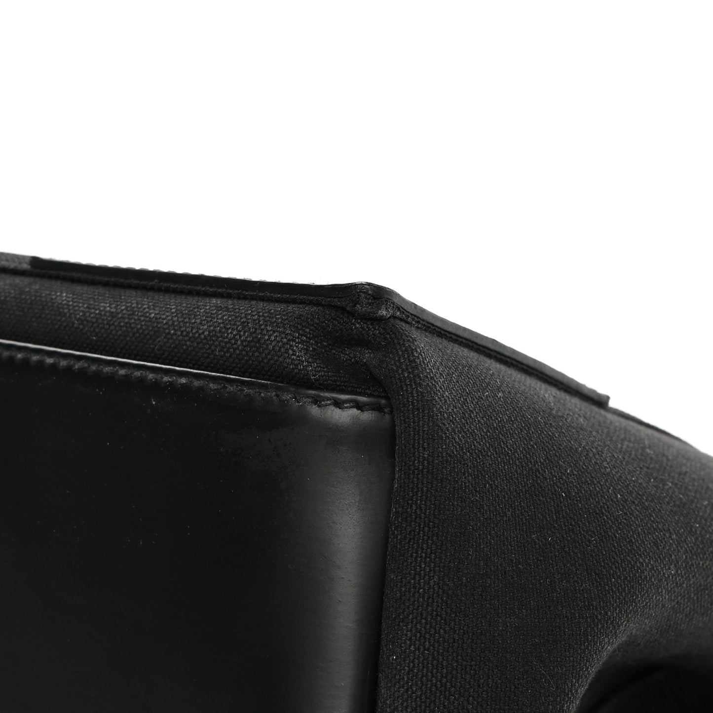Cotton Canvas Calfskin S Navy Cabas Black