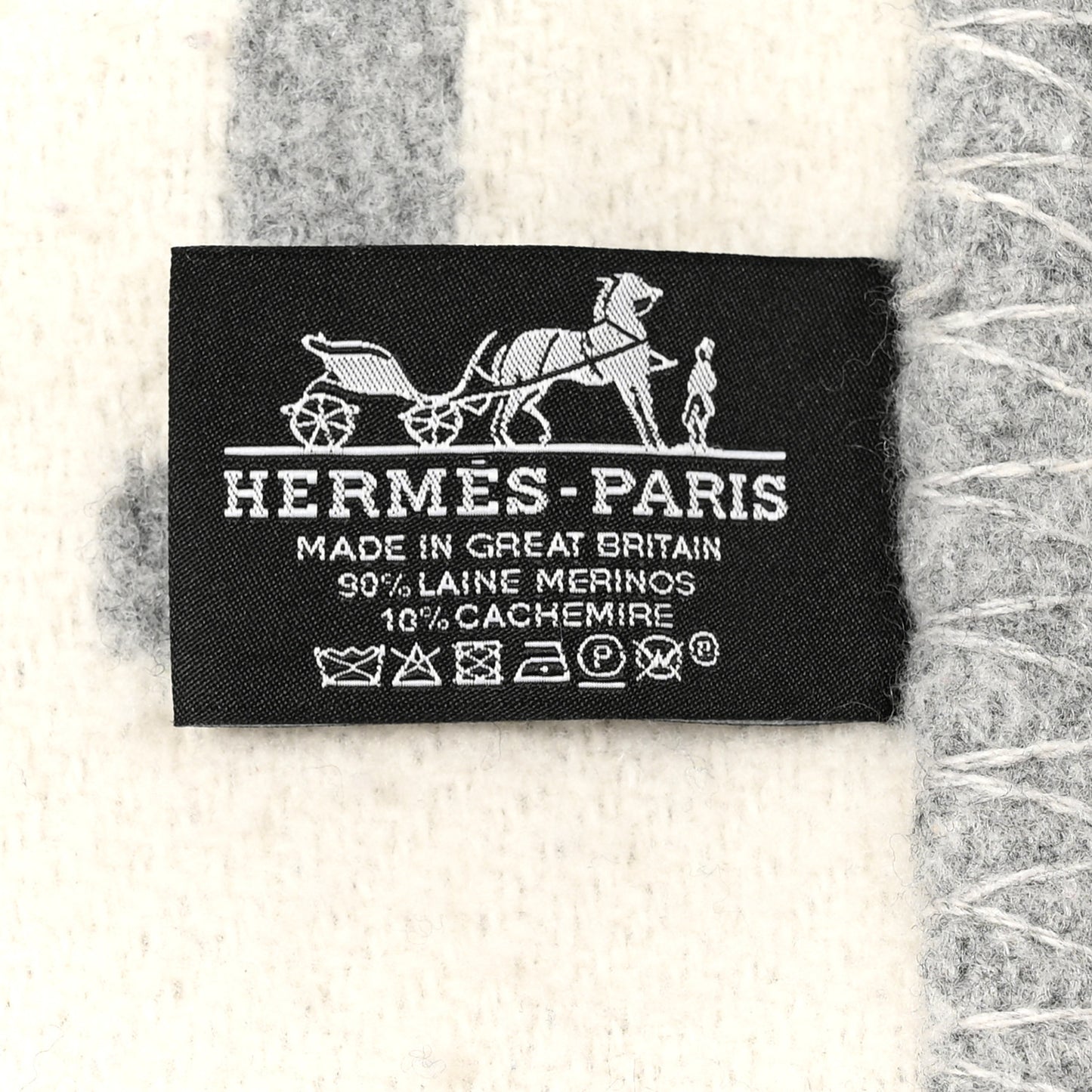 Wool Cashmere New Classic Avalon Blanket Ecru Gris