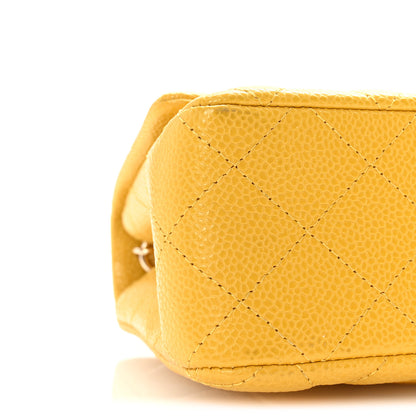 Chanel Caviar Quilted Mini Rectangular Flap Yellow 9 of 10