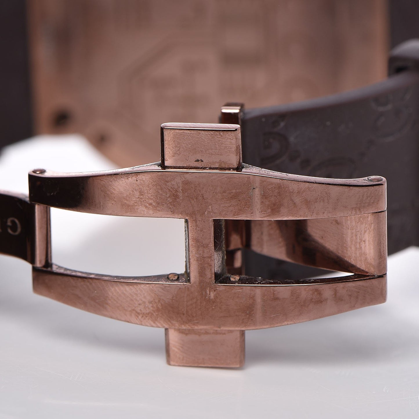 Stainless Steel Rubber 45mm Digital I-Gucci Watch Brown