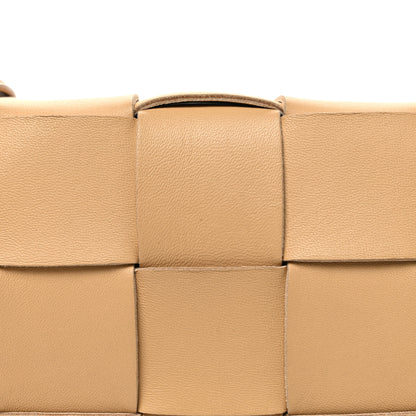 Bottega Veneta Lambskin Maxi Intrecciato Cassette Crossbody Bag Almond 9 of 11