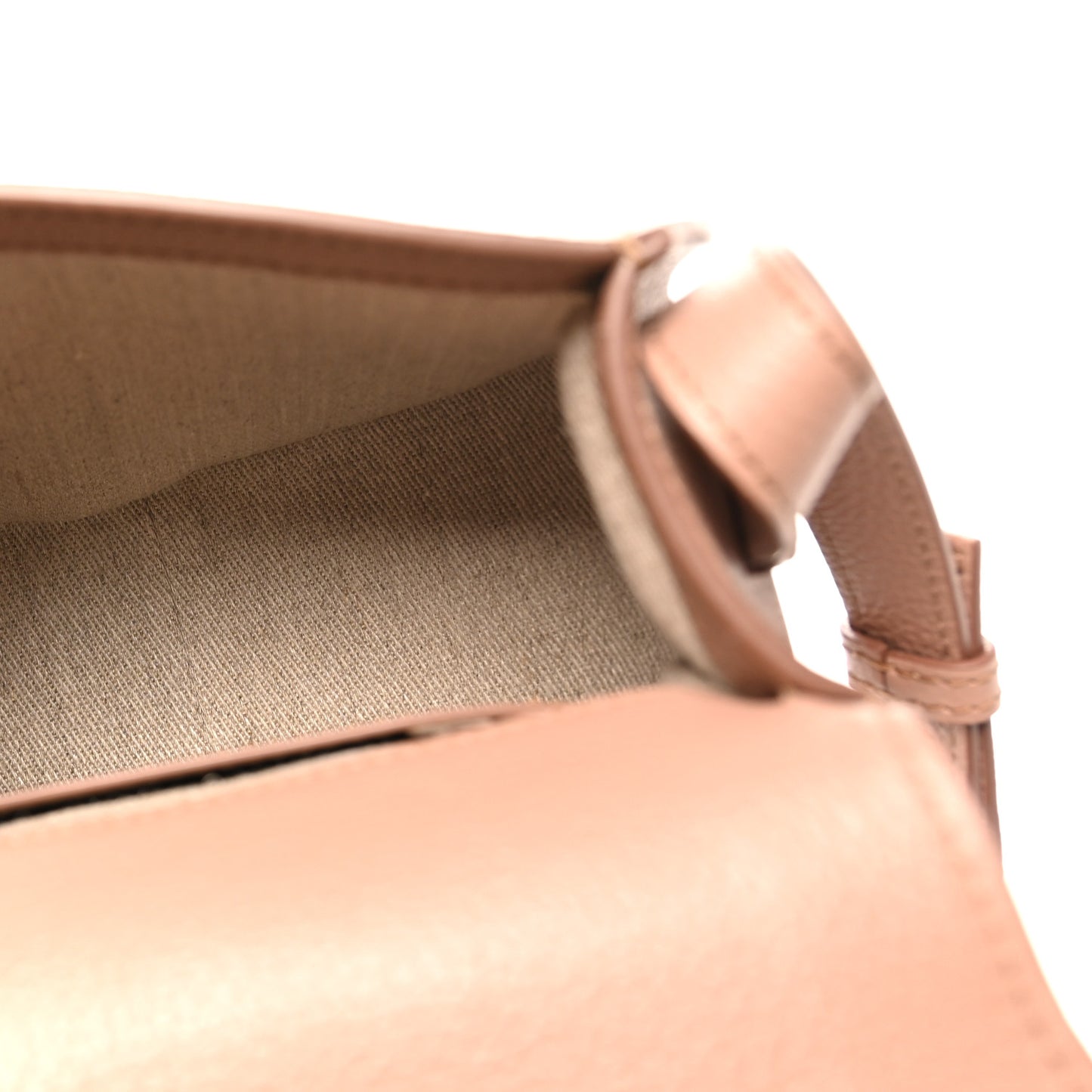Grained Calfskin Small Marcie Saddle Bag Woodrose