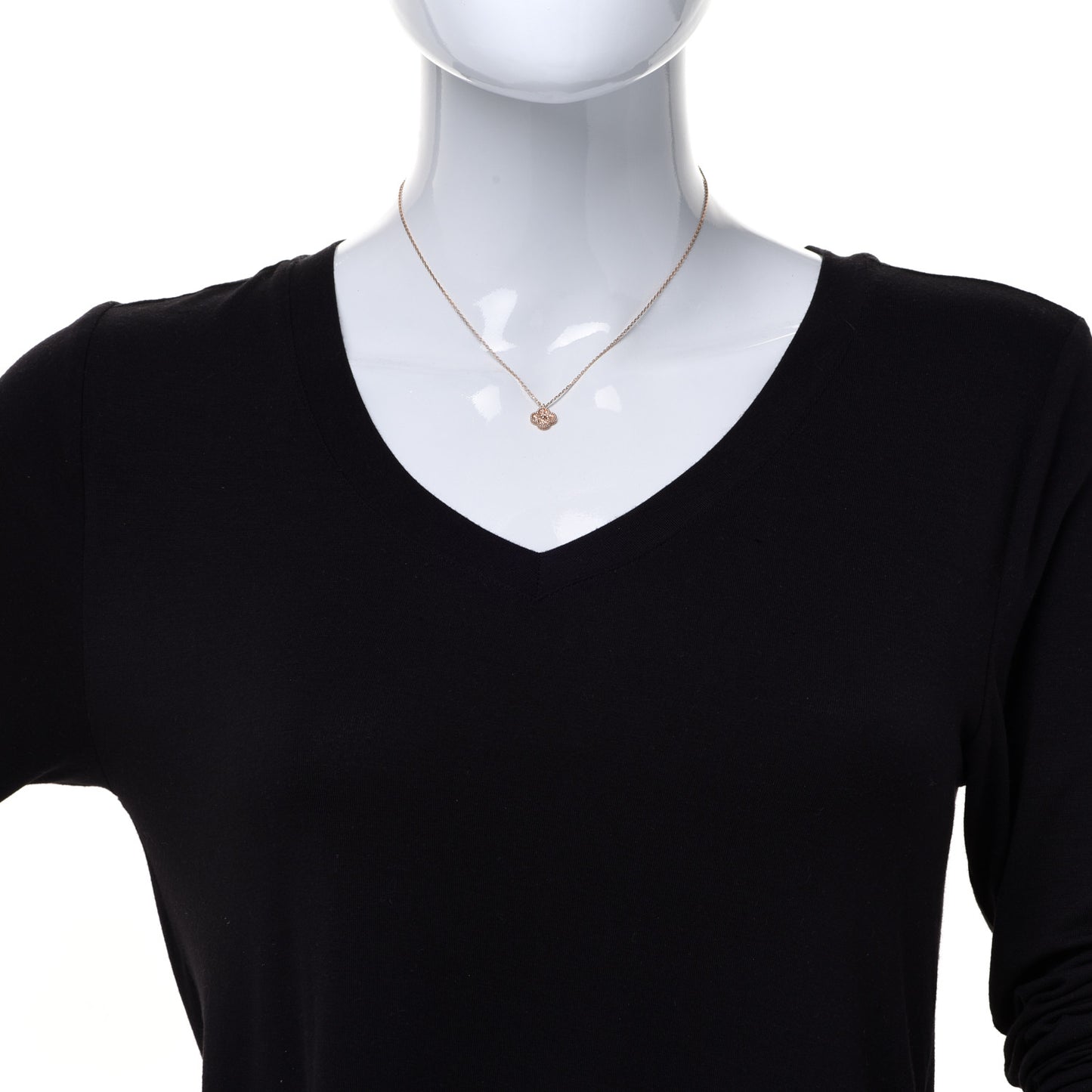 18K Rose Gold Sweet Alhambra Pendant Necklace