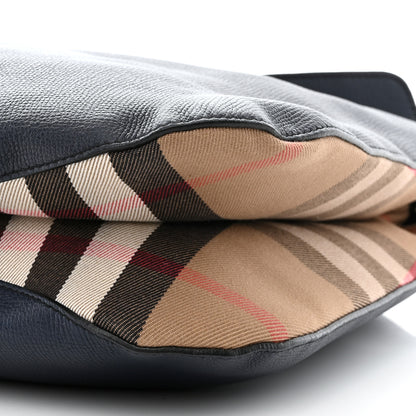 Burberry Derby Calfskin House Check Cornwall Hobo Ink Blue 11 of 18