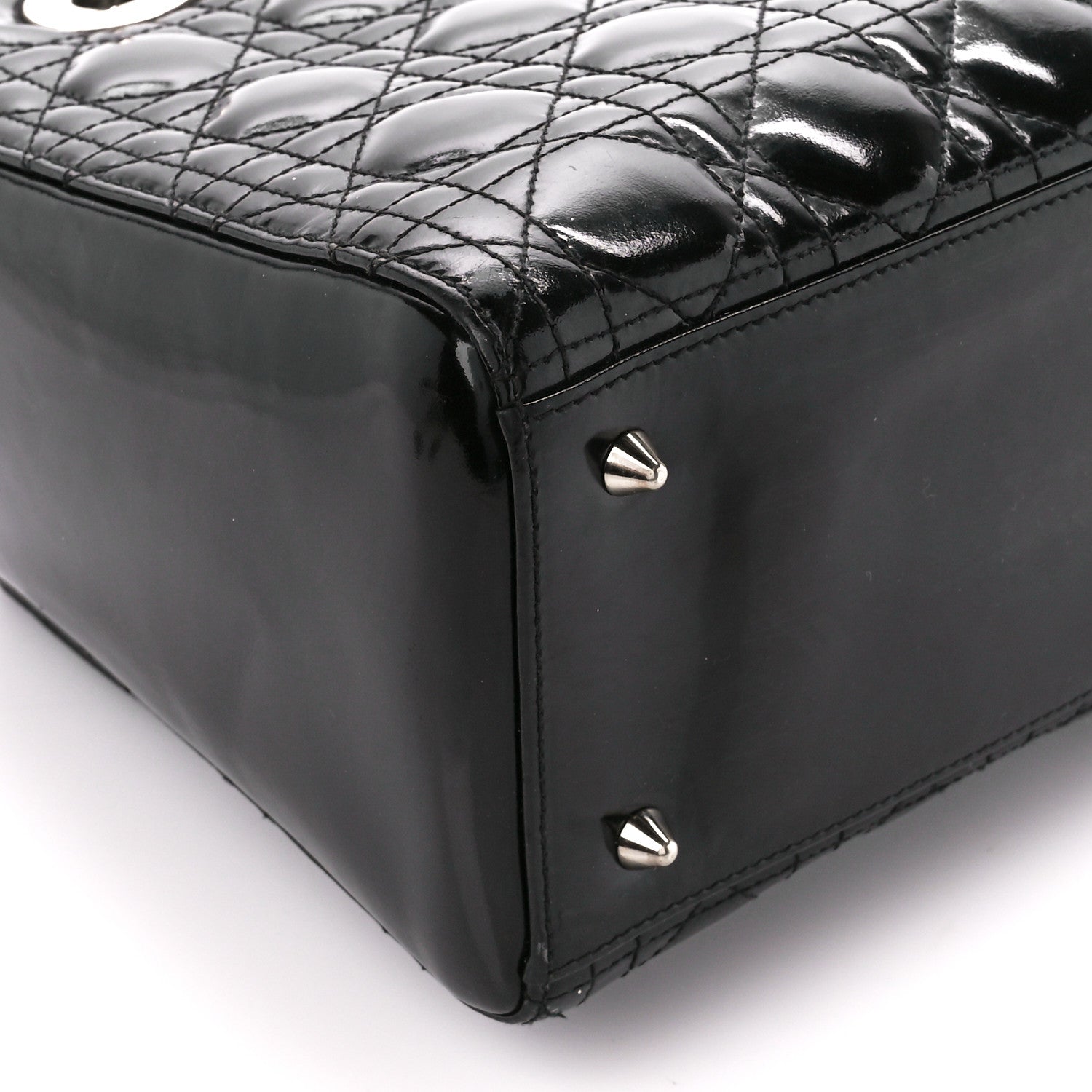 Christian Dior Patent Cannage Medium Lady Dior Black 10 of 11