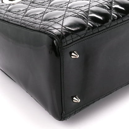 Christian Dior Patent Cannage Medium Lady Dior Black 10 of 11