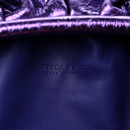 Bottega Veneta Metallic Crinkled Lambskin The Pouch Viola 6 of 14