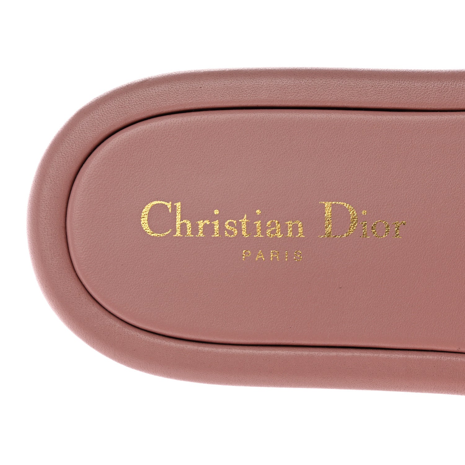 Christian Dior Lambskin Embossed Every-D Flat Slide Sandals 40.5 Chateau Rose 12 of 15