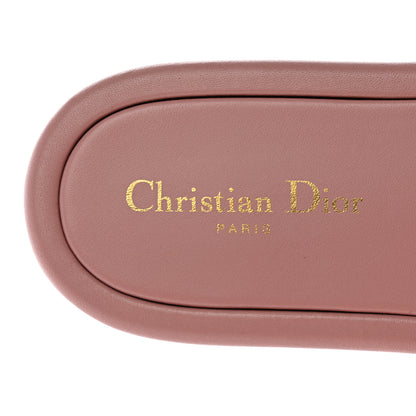 Christian Dior Lambskin Embossed Every-D Flat Slide Sandals 40.5 Chateau Rose 12 of 15